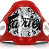 Fairtex BPV2 Light-Weight Belly Pad Muay Thai | Premium Leather Gear |Maximum Safety | Lightweight Design, Adjustable Straps, Reinforced Plastic Inside |Trainer-Friendly with 4Layer Foam Core